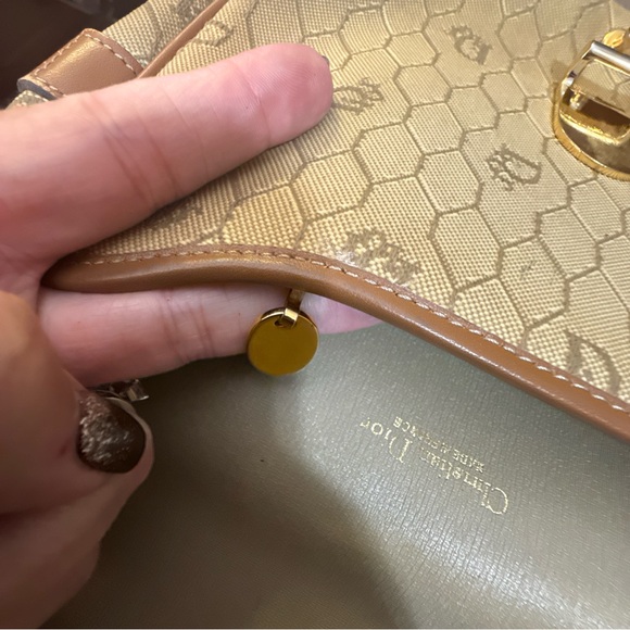 Vintage Dior Beige and Brown Canvas Bag w\COA - Picture 5 of 7